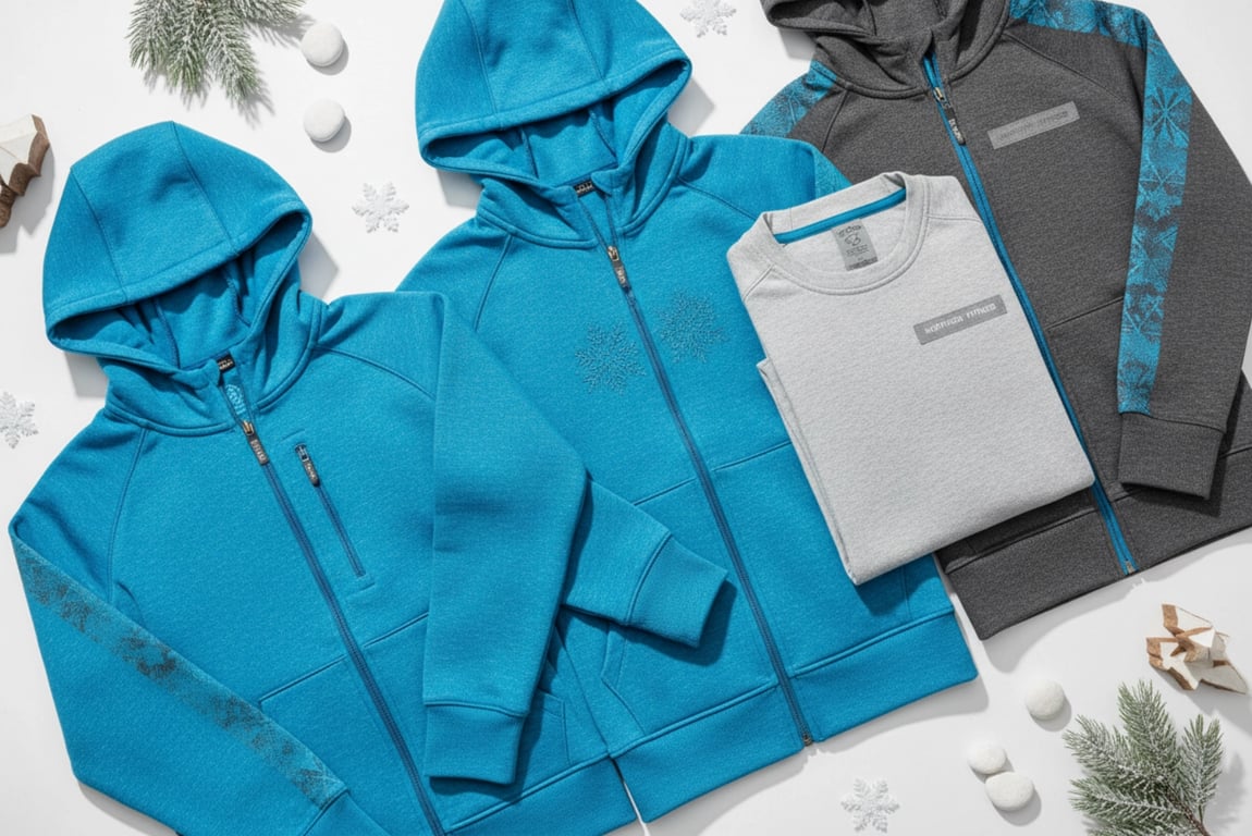 Eco-friendly workout hoodies and track jackets for Swedish winter training