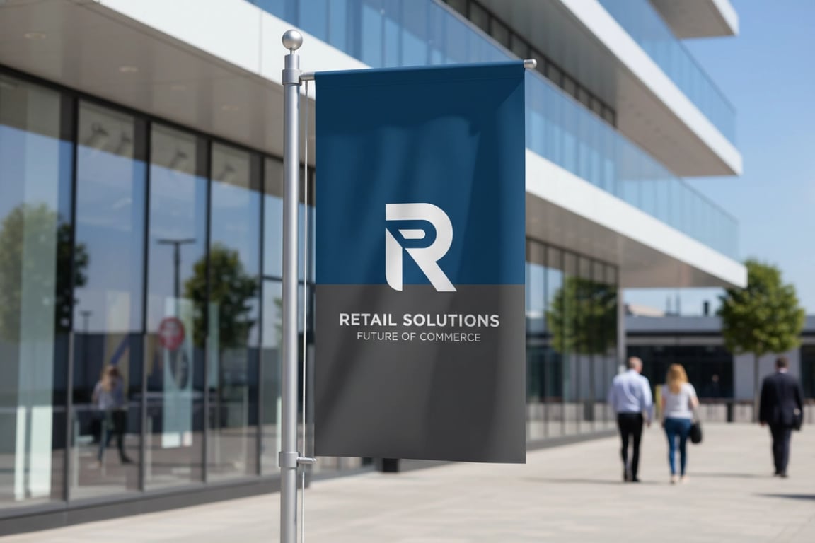 National retail chain seasonal promotional flags updated quarterly for 500+ store locations with vibrant colors attracting foot traffic and increasing brand visibility by 35%, 4ft x 6ft easy-swap system