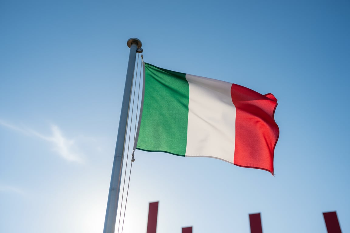 Custom Italy national flag green white red tricolor - official government specifications
