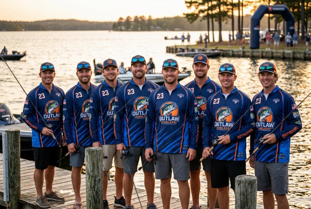 Pro fishing tournament team custom jerseys - UPF50+ fishing shirts case study