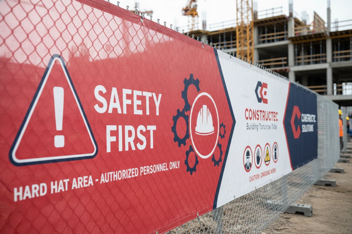 Building Site Fence Banner - Safety & Branding