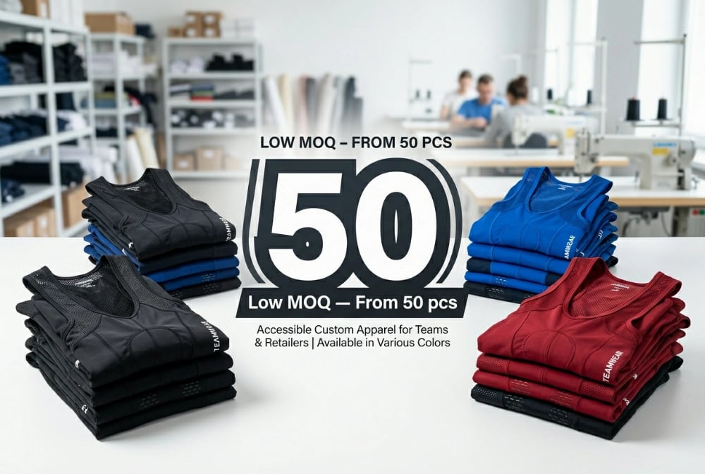 Low MOQ — From 50 pcs