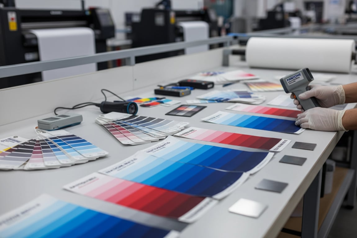 Pantone color matching system - precise color accuracy for custom desk flags and table flags