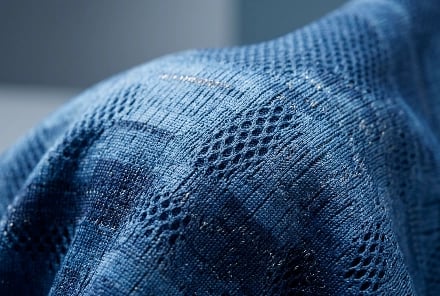 Blue performance fabric texture