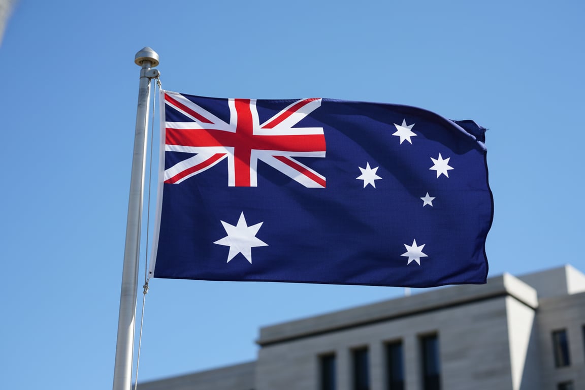 Custom Australia national flag with Union Jack and Southern Cross - diplomatic specifications