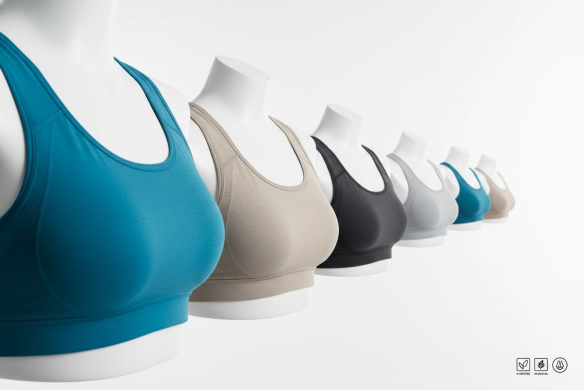 Eco-friendly sports bras with Nordic sizing for Swedish gym brands