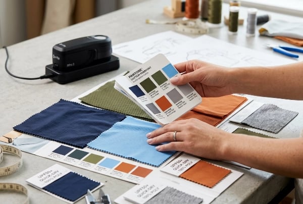 Pantone color matching for fishing apparel fabric
