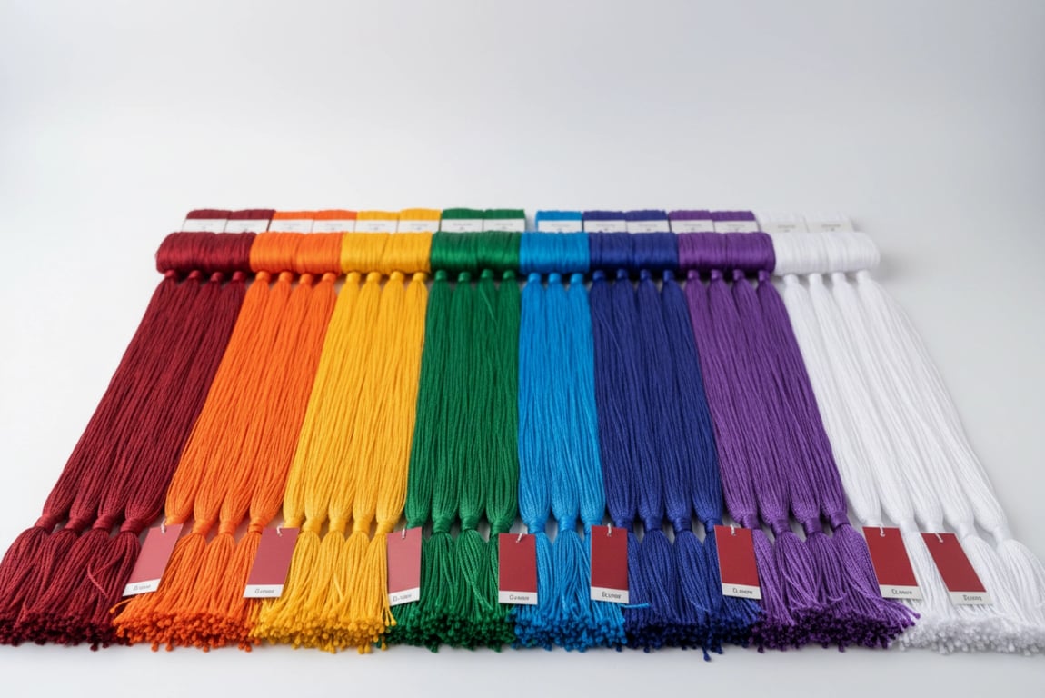 Colored Polyester Flag Fringe - Vibrant custom colors and durable flag trim options