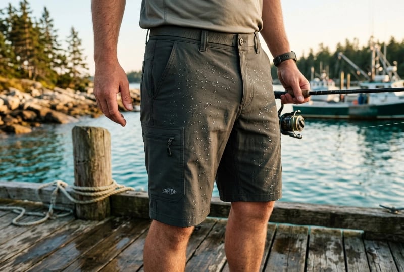 Quick-dry fishing shorts water-resistant