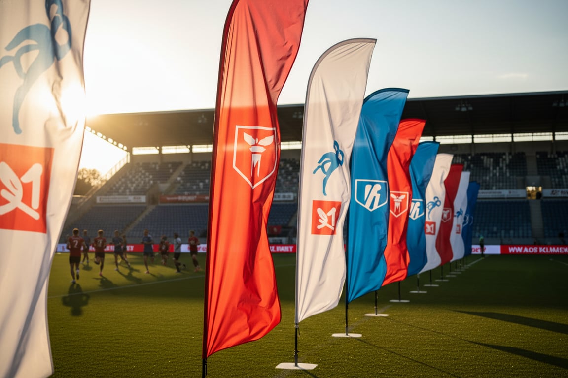 Custom sports event banners and tournament banners for athletic competitions, playoffs, and sports festivals