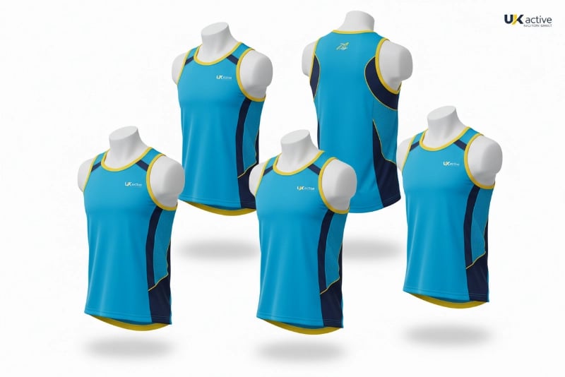 Tank tops t-shirts gym clothing supplier UK - breathable mesh activewear factory direct