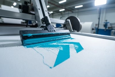 Screen printing method for custom sportswear logo decoration