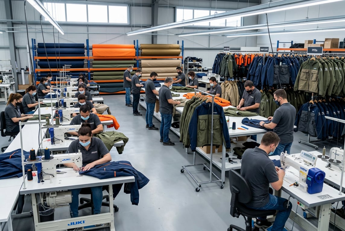 Runfish Apparel fishing apparel factory workshop