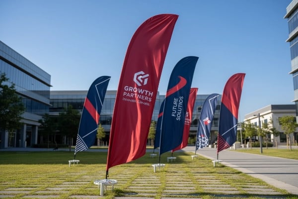 Feather Flags - Outdoor advertising flags with 360° rotation