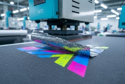 Heat transfer printing method for complex sportswear designs