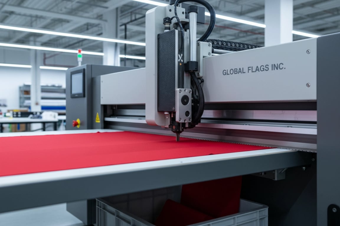 Precision cutting zone with automated systems for fabric preparation
