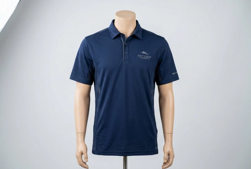 Inshore Shore Fishing Polo Shirt - UPF50+ Lightweight Mesh Panels