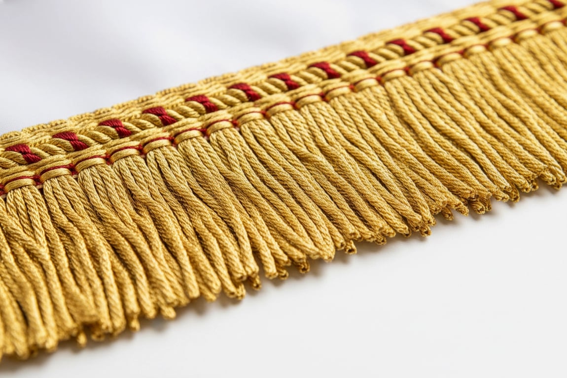 Real Gold Plated Flag Fringe - Premium quality ceremonial bullion fringe with brilliant shine