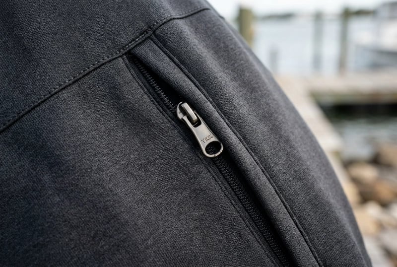 Hidden zippered pocket with YKK zipper