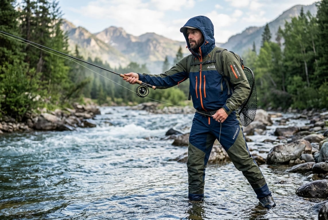 All-Weather Fly Fishing Jacket and Apparel Set - Waterproof Windproof