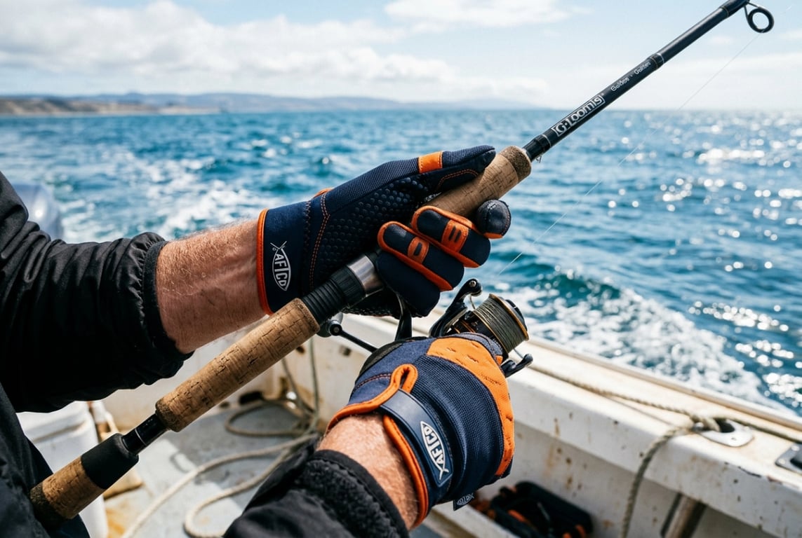 Anti-slip grip fishing gloves for sport fishing