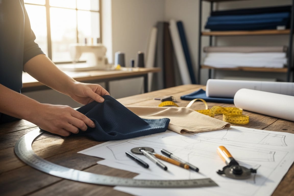 Design and sample creation for custom riding breeches