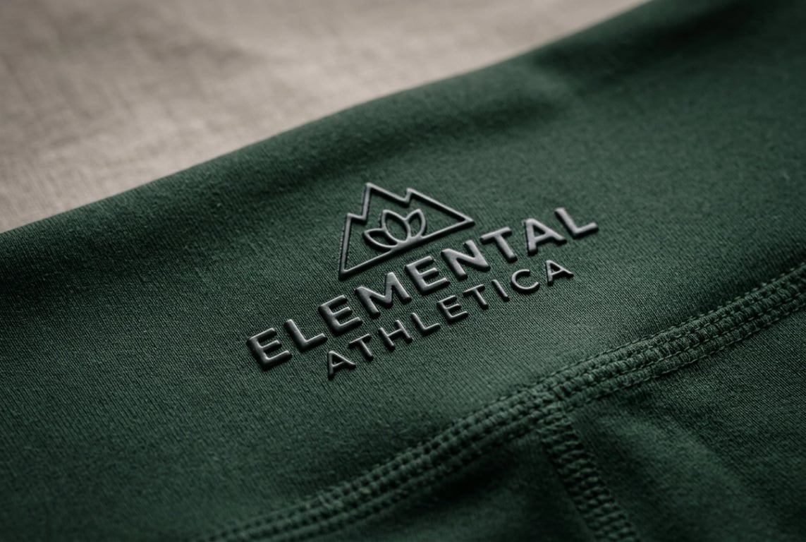 Yoga shorts silicone logo finishing