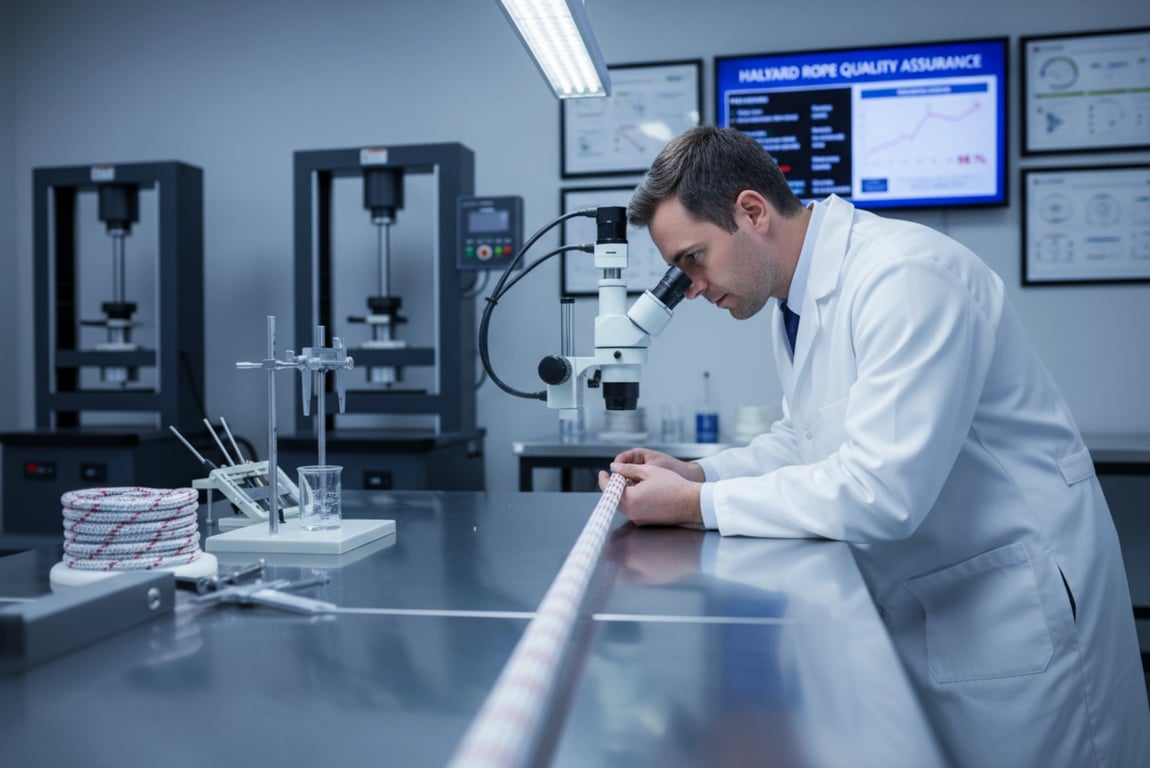 Professional Flag Rope Quality Testing Laboratory - Tensile Strength & UV Testing