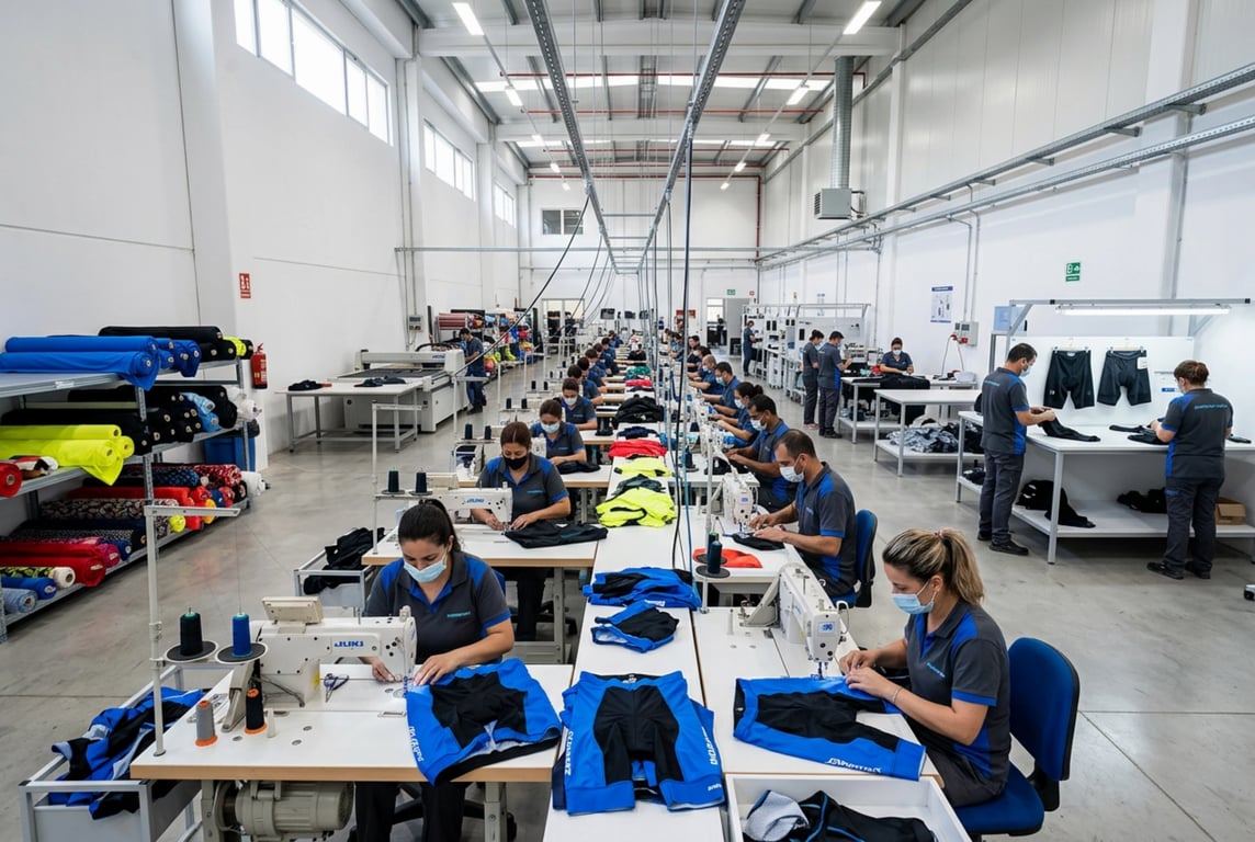 Run Cycling Apparel manufacturer production line capability