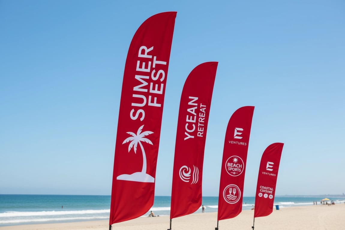Beach flag poles for 3-month beverage brand promotional campaign, 150 fiberglass poles across 15 coastal locations, survived 40mph winds with zero failures, 5-minute daily setup by non-technical staff