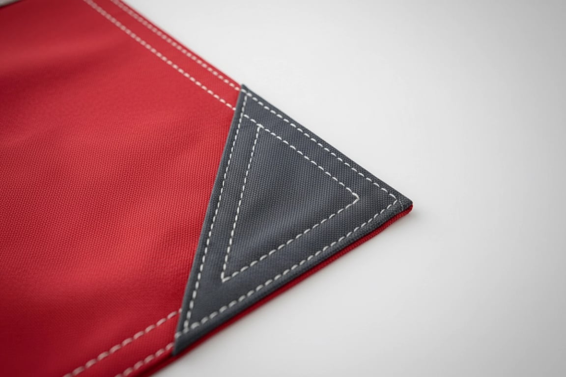 International national flag with square corner patch providing maximum coverage protection and reinforced corners ideal for government buildings and official ceremonial use