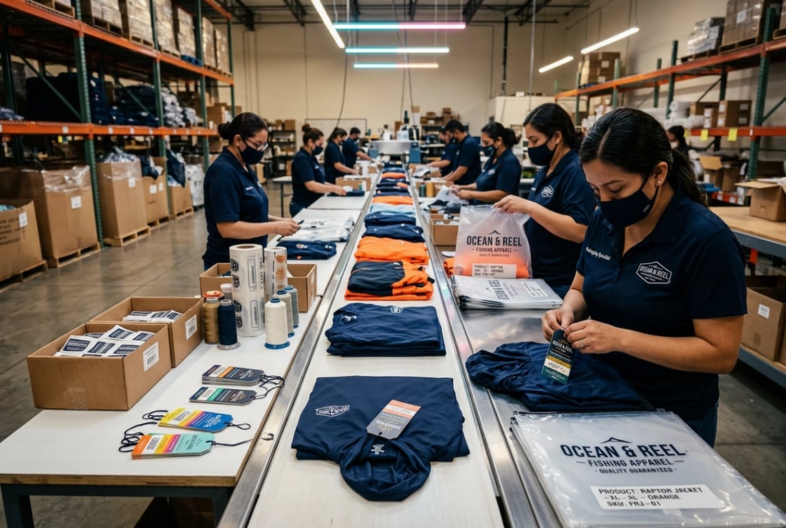 Custom packaging and labeling line