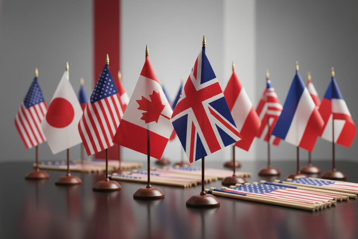 Custom desktop and hand-waving national flags for conferences and ceremonies - mini country flags with wooden sticks