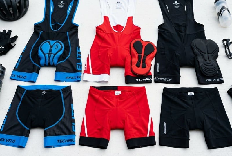 Cycling bib shorts and shorts
