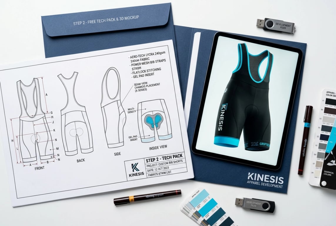 Step 2 — free tech pack and 3D mockup