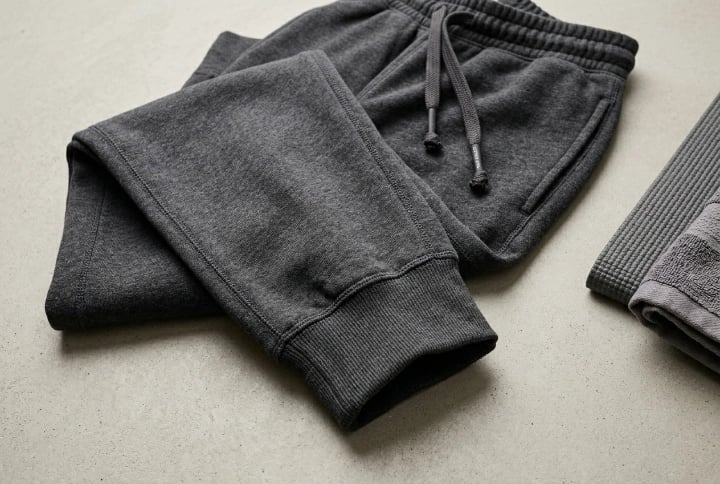 Cuffed classic jogger with ribbed ankle cuff