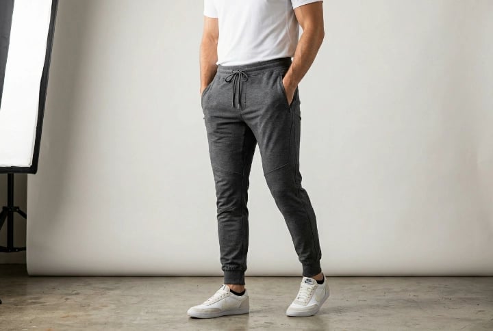 Tapered joggers with slim ankle — modern athleisure
