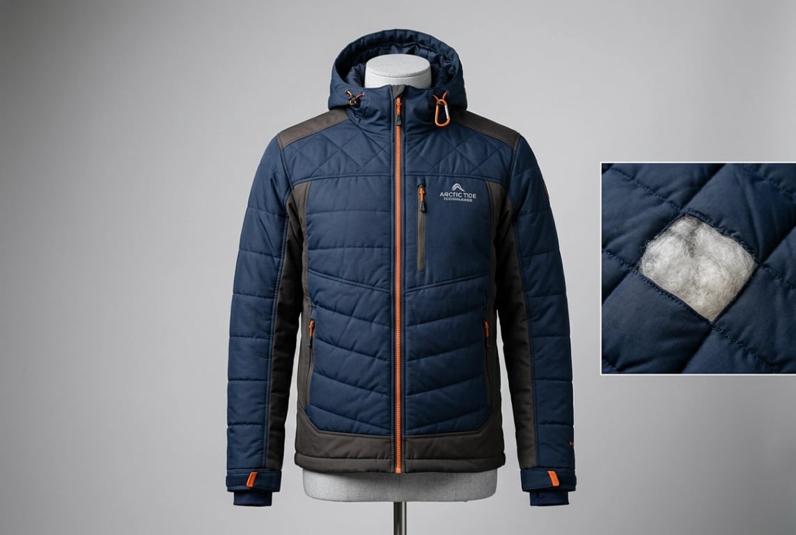 Insulated Thermal Fishing Jacket - Hollow-Fiber Fill Windproof