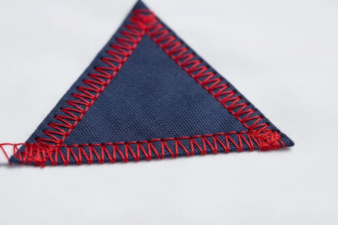 US American flag with triangle corner patch reinforcement showing double-layer construction and professional stitching quality for national flag applications requiring long-term outdoor durability