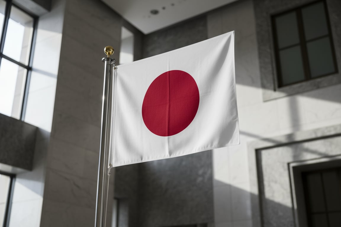 Custom Japan national flag Hinomaru with red sun circle - official government specifications