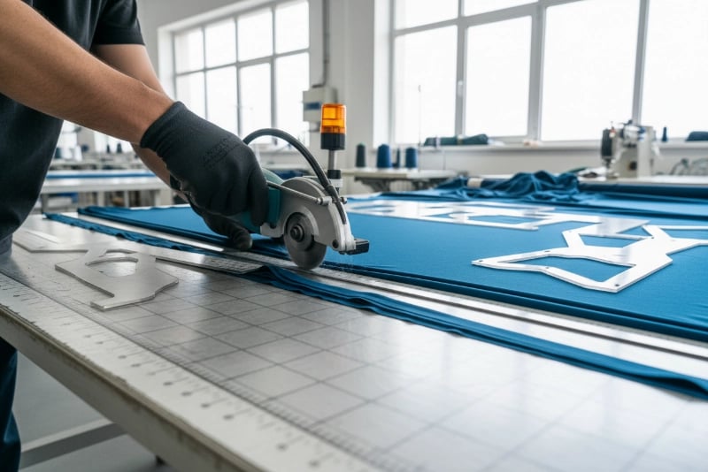 Fabric cutting process