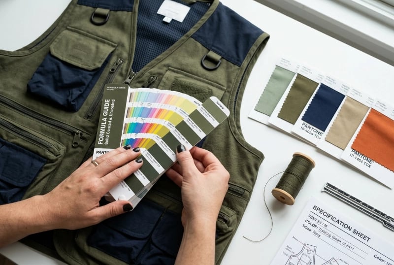 Pantone color matching for custom fishing vest manufacturing