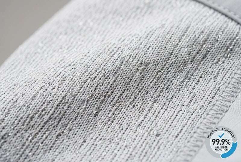 Silver-Ion Antibacterial Crotch Lining - 99.9% Bacterial Reduction