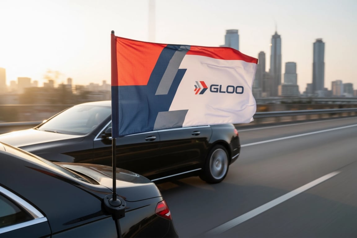 Promotional car flags manufacturer - custom printed car flags with weather-resistant materials