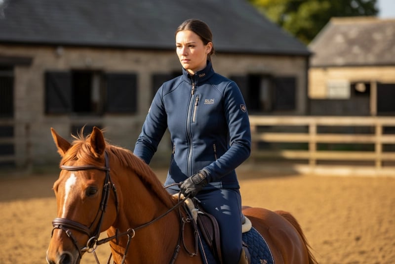 Weather-resistant equestrian jackets for outdoor riding