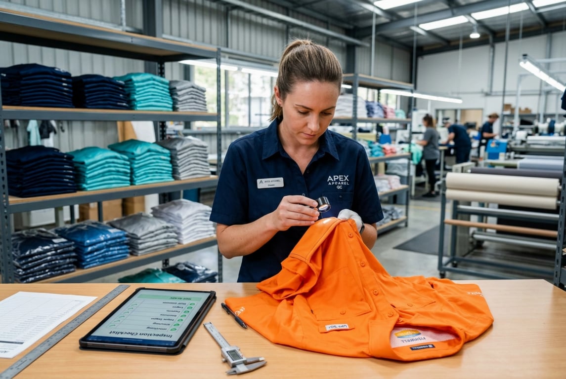 Quality control inspection for fishing apparel