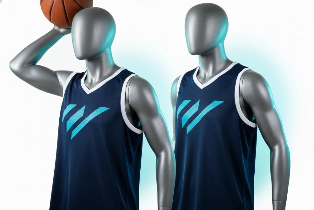 Sleeveless basketball jerseys with classic cut and freedom of movement