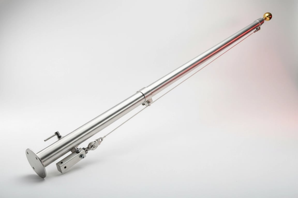 Professional aviation aluminum flag pole with 3.0mm wall thickness, Grade 12 typhoon wind resistance, and marine-grade anodized coating for government and corporate installations