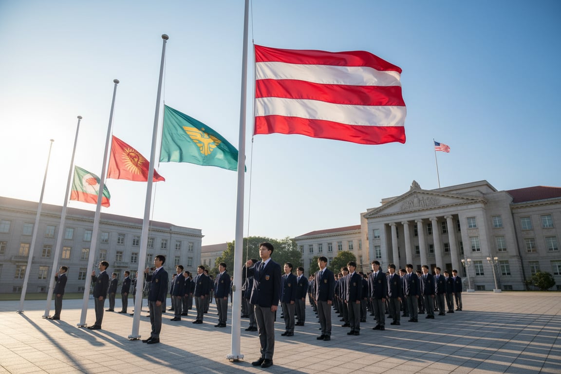 International school network national flags case study - bulk flag order for 50 campuses worldwide