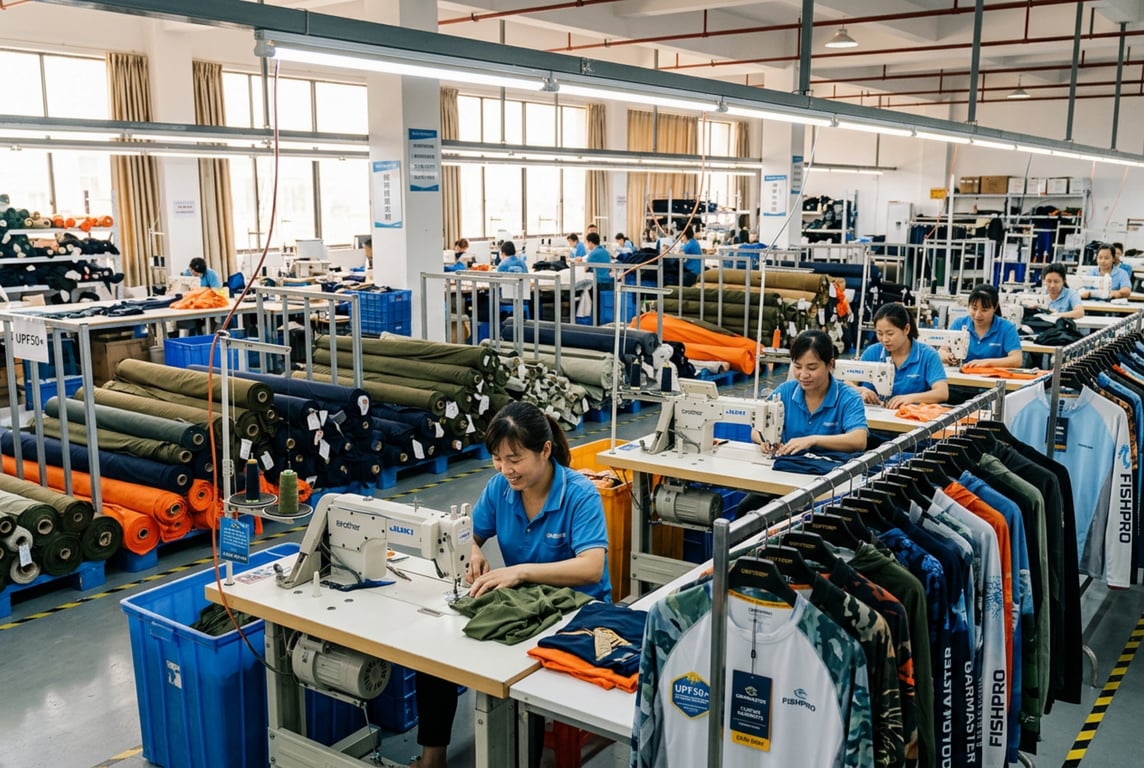 OEM ODM fishing apparel manufacturing factory with outdoor performance clothing